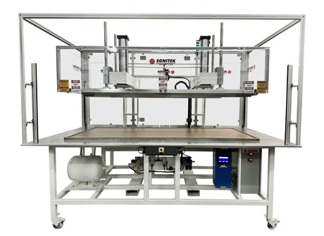 Cut and seal heat staking machine