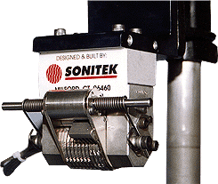 Model 50P: 10 character numbering head with built-in heater and thermocouple. Wheels are indexed manually with a supplied spanner wrench. This system is ideal for applications requiring fast "on-the-fly" numbering changes
