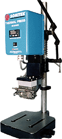 Model 50P mounted onto a 100 series thermal press