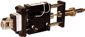 Model LT50 Linear Thruster with a multi-wheel date coding head attached. Ideal for system integrators or mounting into small spaces.